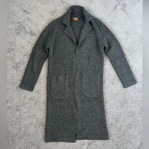 POL Fuzzy Long Line Open Front Cardigan Sweater